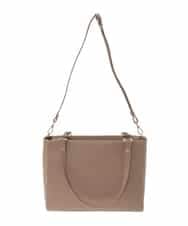 BPKGD04300 MK MICHEL KLEIN BAG(MK ミッシェルクラン バッグ) [2WAY/A4収納可]メタルポイント牛革トートバッグ ブラウン