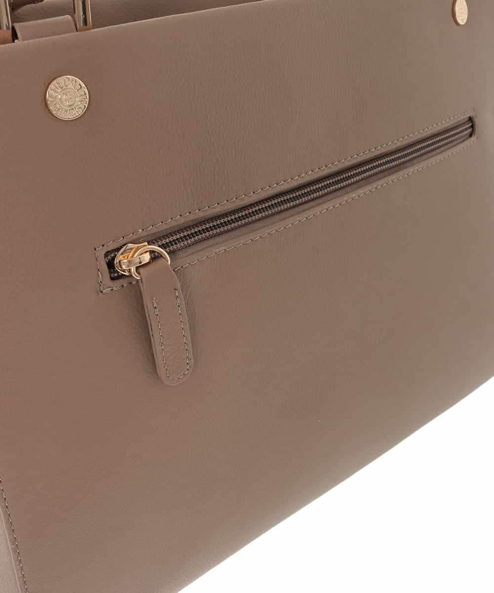 BPKGD04300 MK MICHEL KLEIN BAG(MK ミッシェルクラン バッグ) [2WAY/A4収納可]メタルポイント牛革トートバッグ ブラウン
