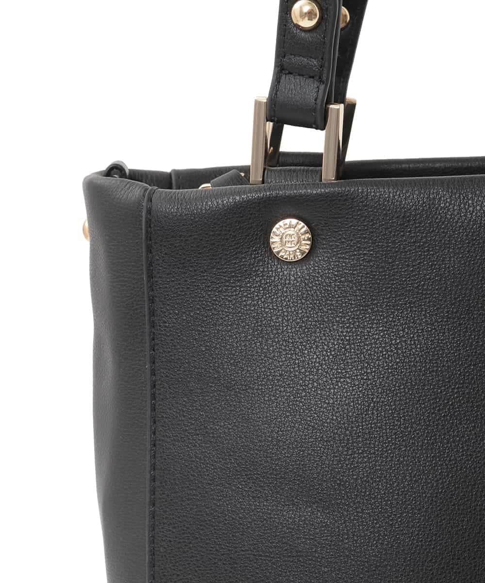 BPKGD04300 MK MICHEL KLEIN BAG(MK ミッシェルクラン バッグ) [2WAY/A4収納可]メタルポイント牛革トートバッグ ブラウン