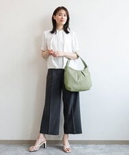 BPKGD28280 MK MICHEL KLEIN BAG(MK ミッシェルクラン バッグ) [2WAY]タックデザイン牛革ショルダーバッグ グリーン