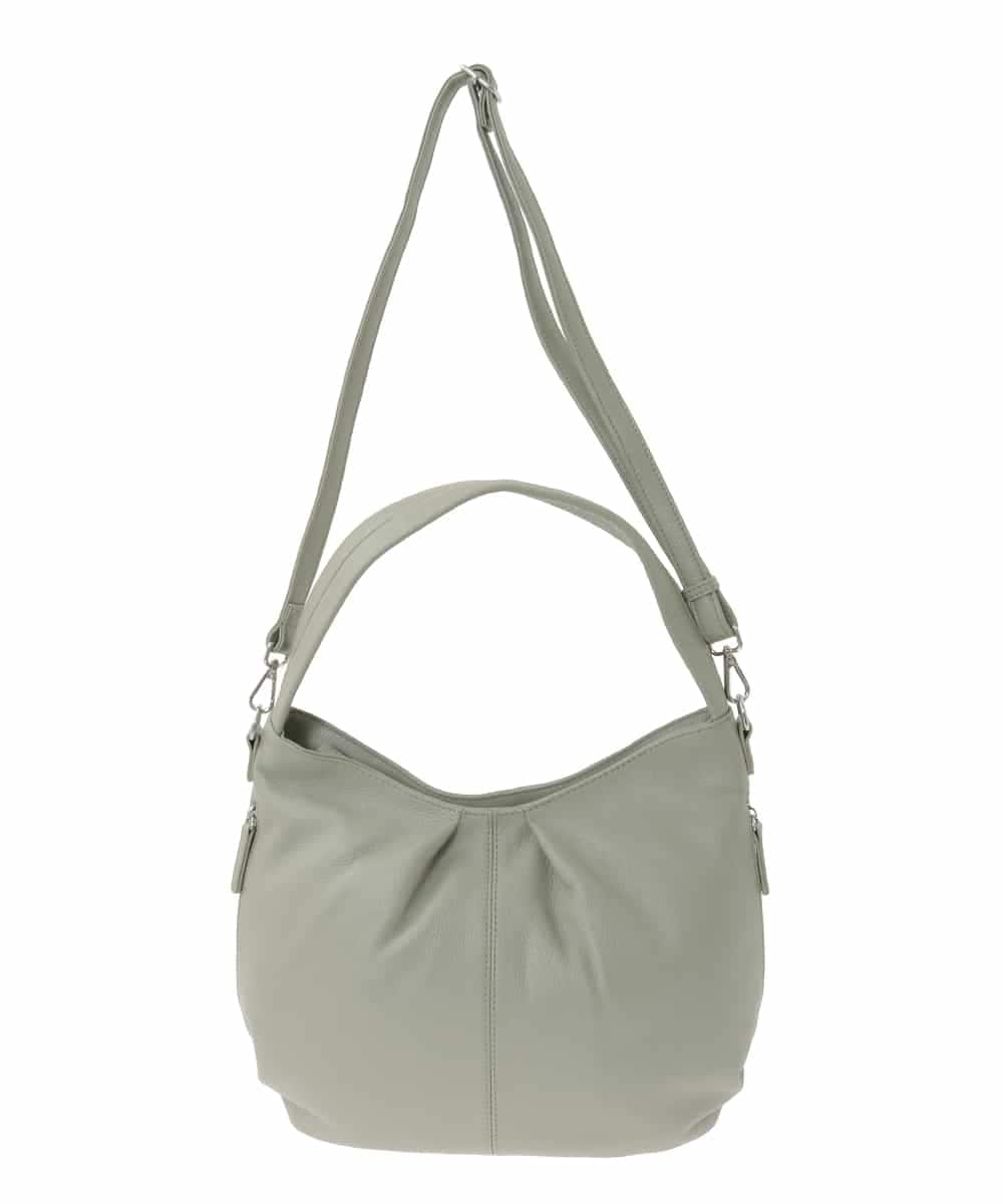 BPKGD28280 MK MICHEL KLEIN BAG(MK ミッシェルクラン バッグ) [2WAY]タックデザイン牛革ショルダーバッグ グリーン