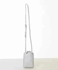 BPKGD30165 MK MICHEL KLEIN BAG(MK ミッシェルクラン バッグ) [軽量]牛革ショルダーウォレットバッグ シルバー