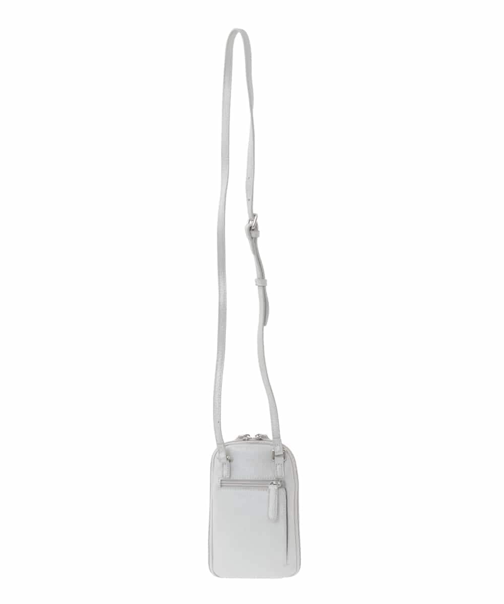 BPKGD30165 MK MICHEL KLEIN BAG(MK ミッシェルクラン バッグ) [軽量]牛革ショルダーウォレットバッグ シルバー