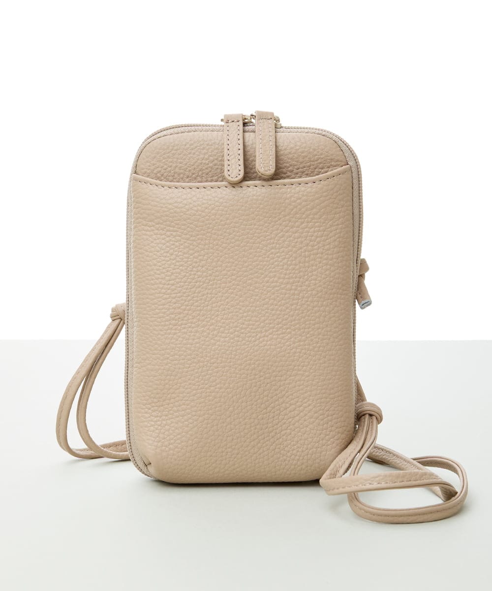 BPKGS30160 MK MICHEL KLEIN BAG(MK ミッシェルクラン バッグ) [軽量]牛革ウォレットショルダーバッグ ベージュ