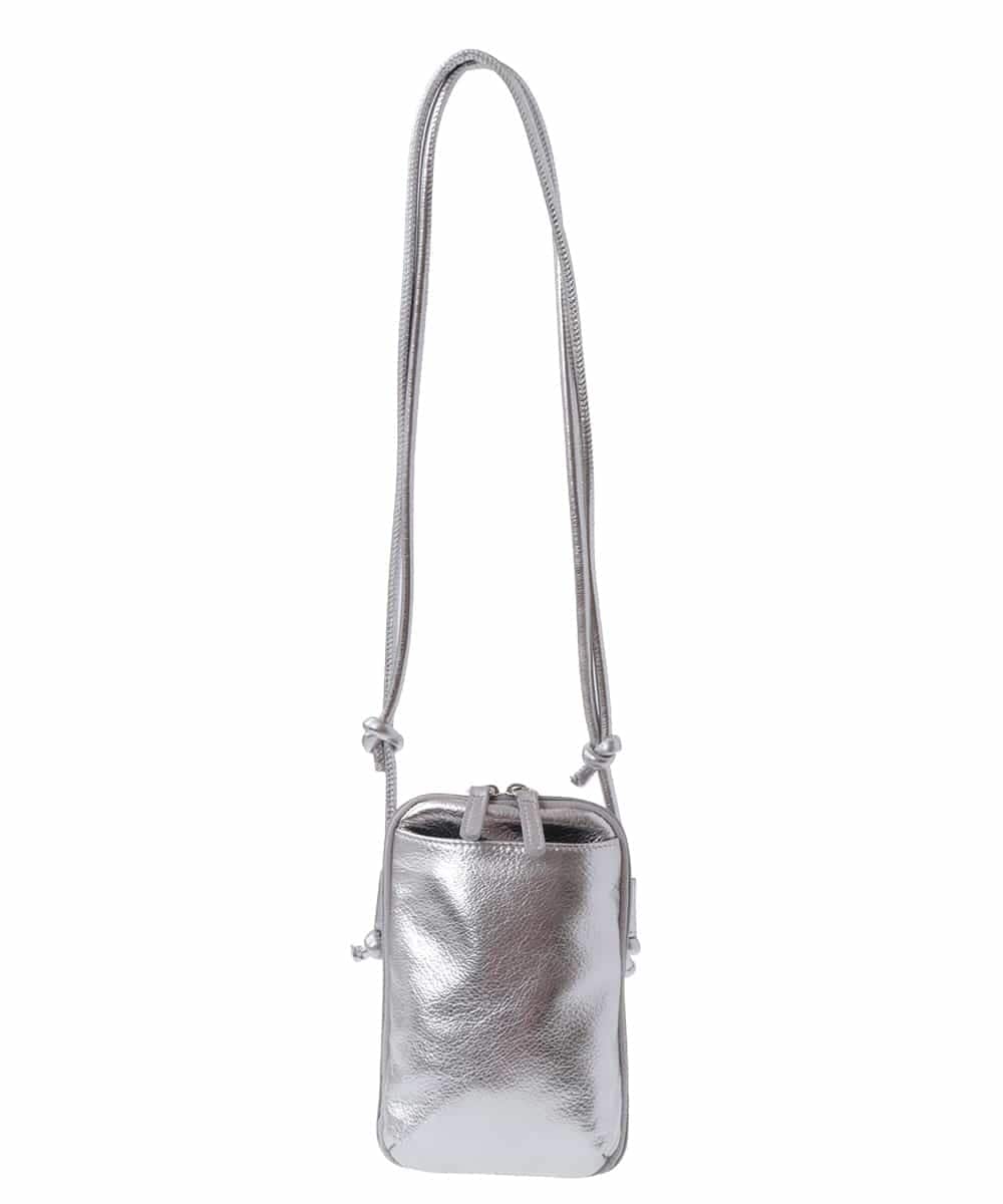 BPKGS30160 MK MICHEL KLEIN BAG(MK ミッシェルクラン バッグ) [軽量]牛革ウォレットショルダーバッグ シルバー
