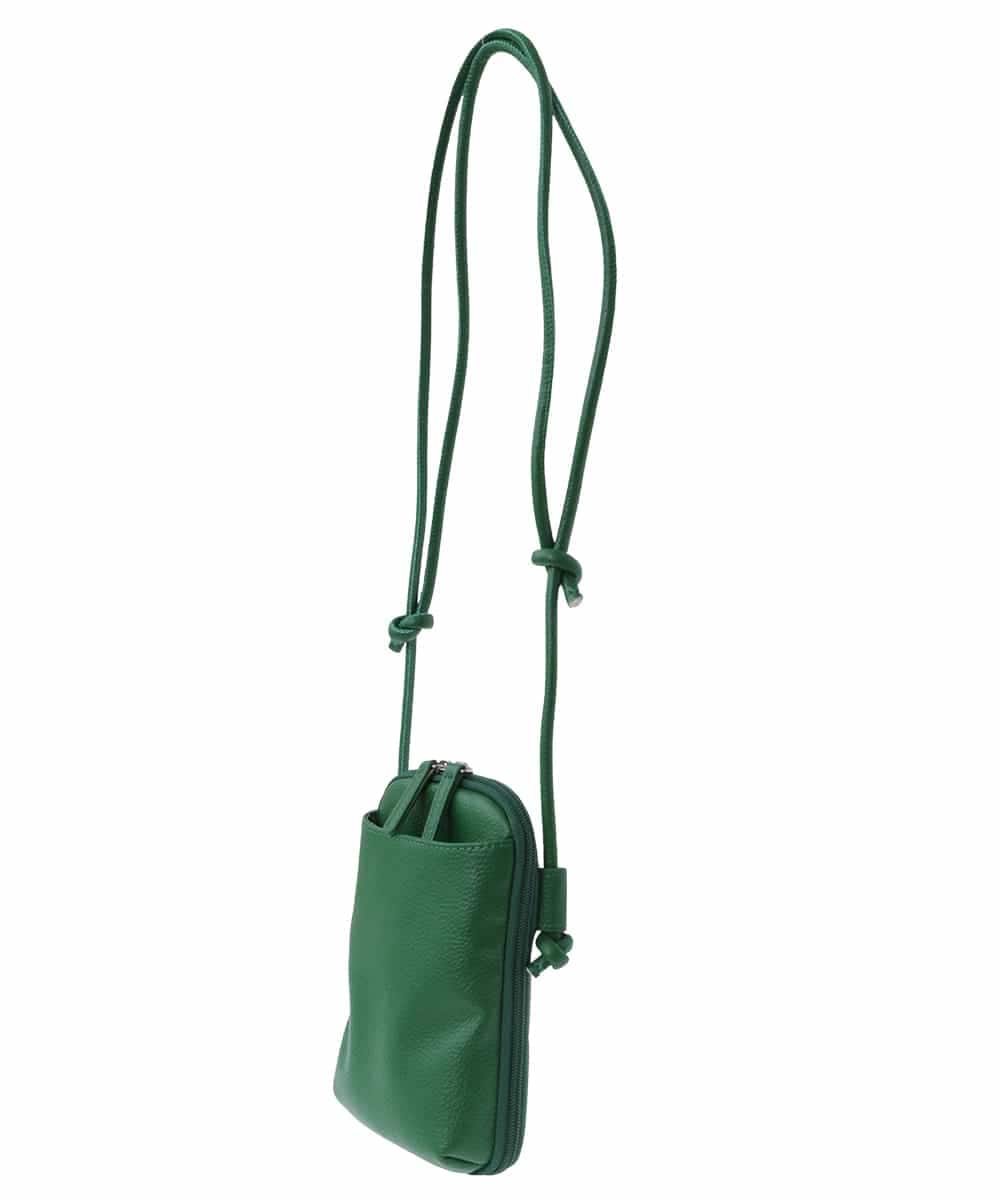 BPKGS30160 MK MICHEL KLEIN BAG(MK ミッシェルクラン バッグ) [軽量]牛革ウォレットショルダーバッグ グリーン