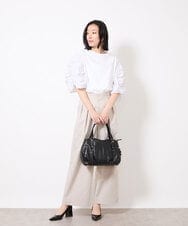 BPKGV03260 MK MICHEL KLEIN BAG(MK ミッシェルクラン バッグ) [2WAY]ベルトアクセントラウンドレザートートバッグ ピンク