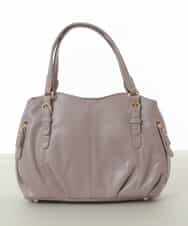 BPKGV03260 MK MICHEL KLEIN BAG(MK ミッシェルクラン バッグ) [2WAY]ベルトアクセントラウンドレザートートバッグ ピンク