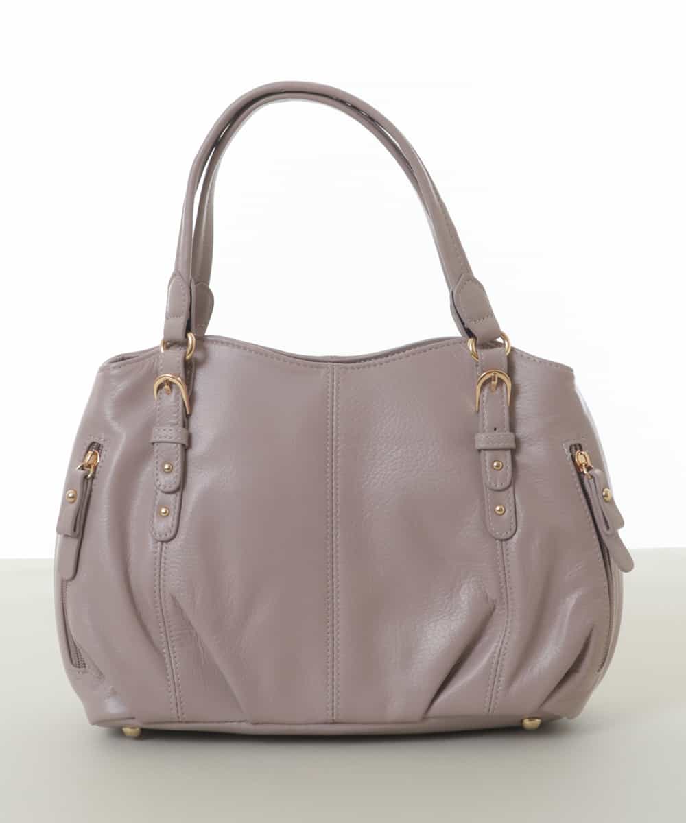 BPKGV03260 MK MICHEL KLEIN BAG(MK ミッシェルクラン バッグ) [2WAY]ベルトアクセントラウンドレザートートバッグ ピンク
