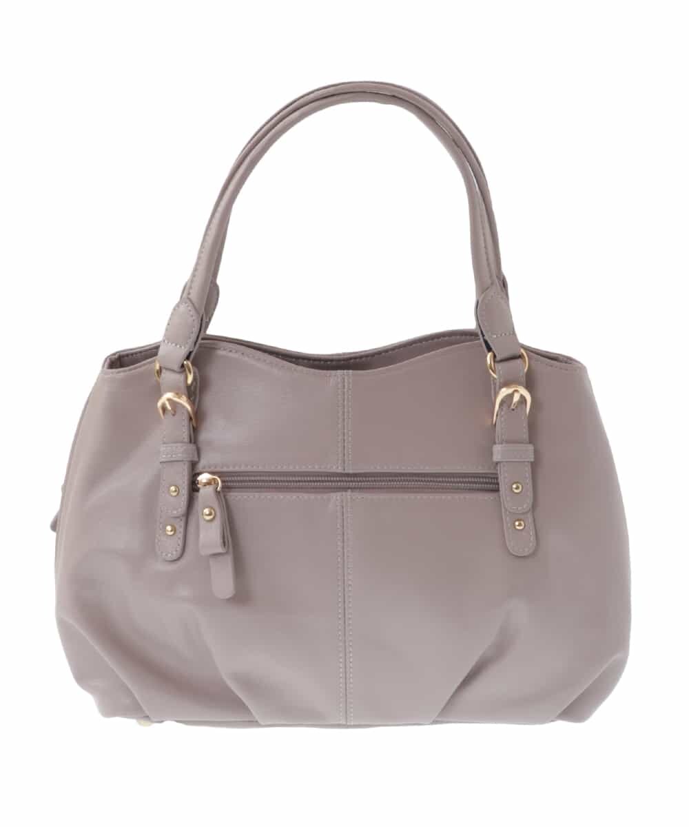BPKGV03260 MK MICHEL KLEIN BAG(MK ミッシェルクラン バッグ) [2WAY]ベルトアクセントラウンドレザートートバッグ ピンク