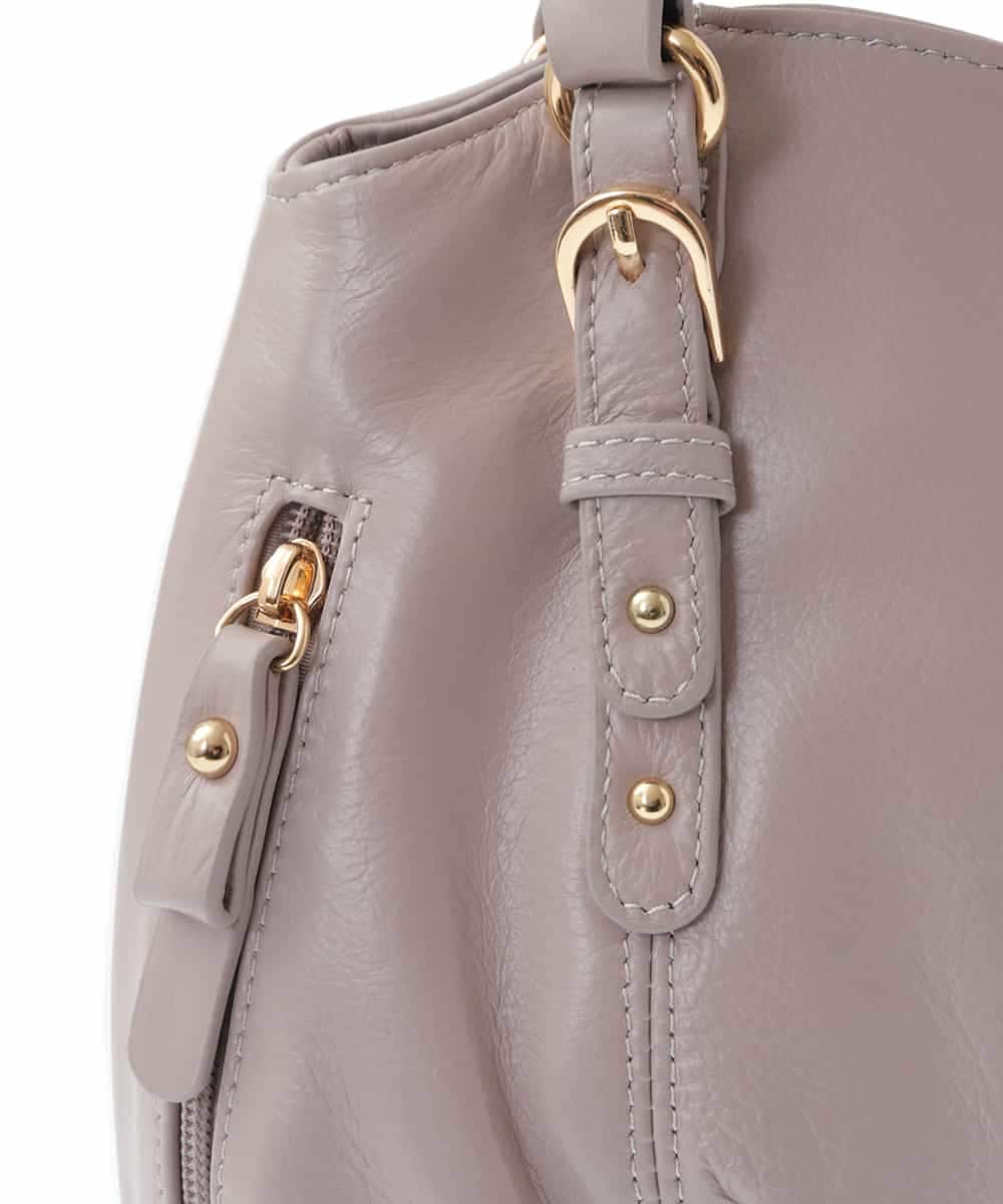 BPKGV03260 MK MICHEL KLEIN BAG(MK ミッシェルクラン バッグ) [2WAY]ベルトアクセントラウンドレザートートバッグ ピンク