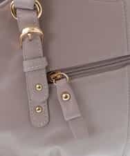 BPKGV03260 MK MICHEL KLEIN BAG(MK ミッシェルクラン バッグ) [2WAY]ベルトアクセントラウンドレザートートバッグ ピンク