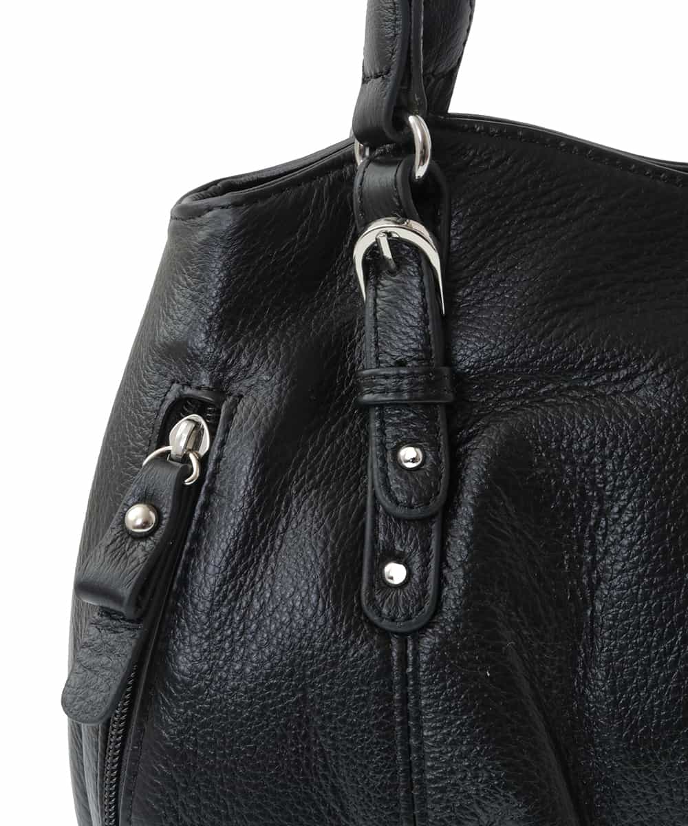 BPKGV03260 MK MICHEL KLEIN BAG(MK ミッシェルクラン バッグ) [2WAY]ベルトアクセントラウンドレザートートバッグ ピンク