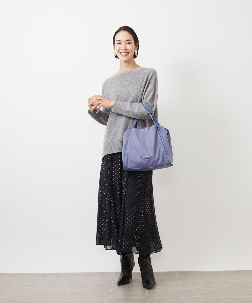 BPRAA11160 MK MICHEL KLEIN BAG(MK ミッシェルクラン バッグ) [2WAY/撥水加工]合成皮革アクセントデザイントートバッグ ピンク