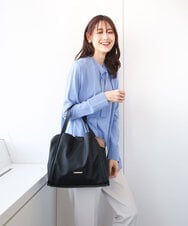 BPRAA11160 MK MICHEL KLEIN BAG(MK ミッシェルクラン バッグ) [2WAY/撥水加工]合成皮革アクセントデザイントートバッグ ピンク