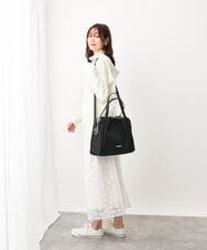 BPRAA11160 MK MICHEL KLEIN BAG(MK ミッシェルクラン バッグ) [2WAY/撥水加工]合成皮革アクセントデザイントートバッグ ピンク