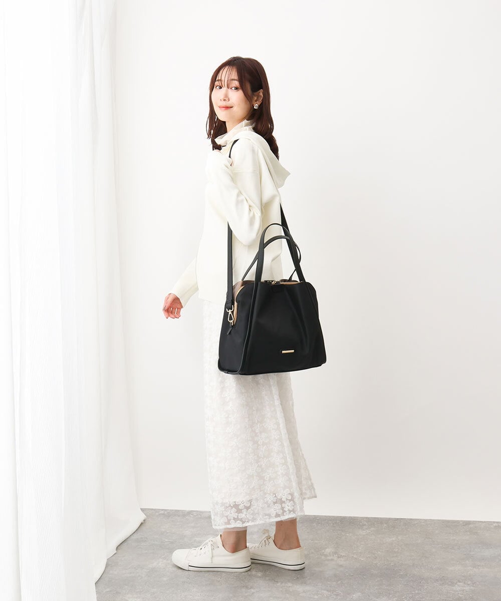 BPRAA11160 MK MICHEL KLEIN BAG(MK ミッシェルクラン バッグ) [2WAY/撥水加工]合成皮革アクセントデザイントートバッグ ピンク