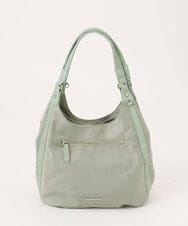 BPRAG11150 MK MICHEL KLEIN BAG(MK ミッシェルクラン バッグ) [2WAY]異素材ジョイントラウンドナイロントート グレージュ×ライトグリーン