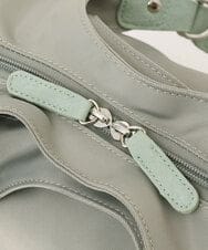 BPRAG11150 MK MICHEL KLEIN BAG(MK ミッシェルクラン バッグ) [2WAY]異素材ジョイントラウンドナイロントート グレージュ×ライトグリーン