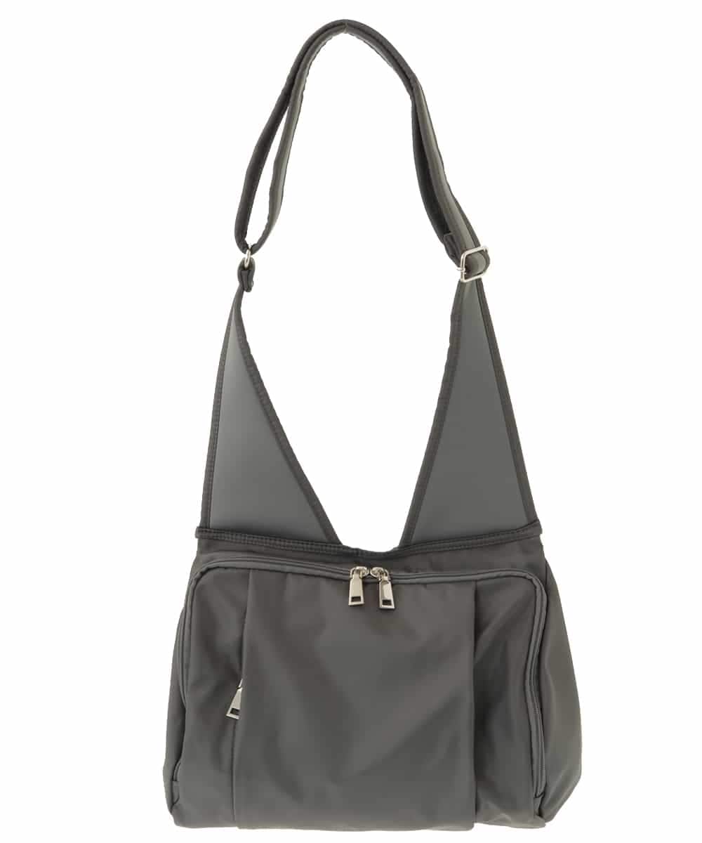 BPRAS02150 MK MICHEL KLEIN BAG(MK ミッシェルクラン バッグ) [人間工学デザイン]スポーティーショルダーバッグ グレー