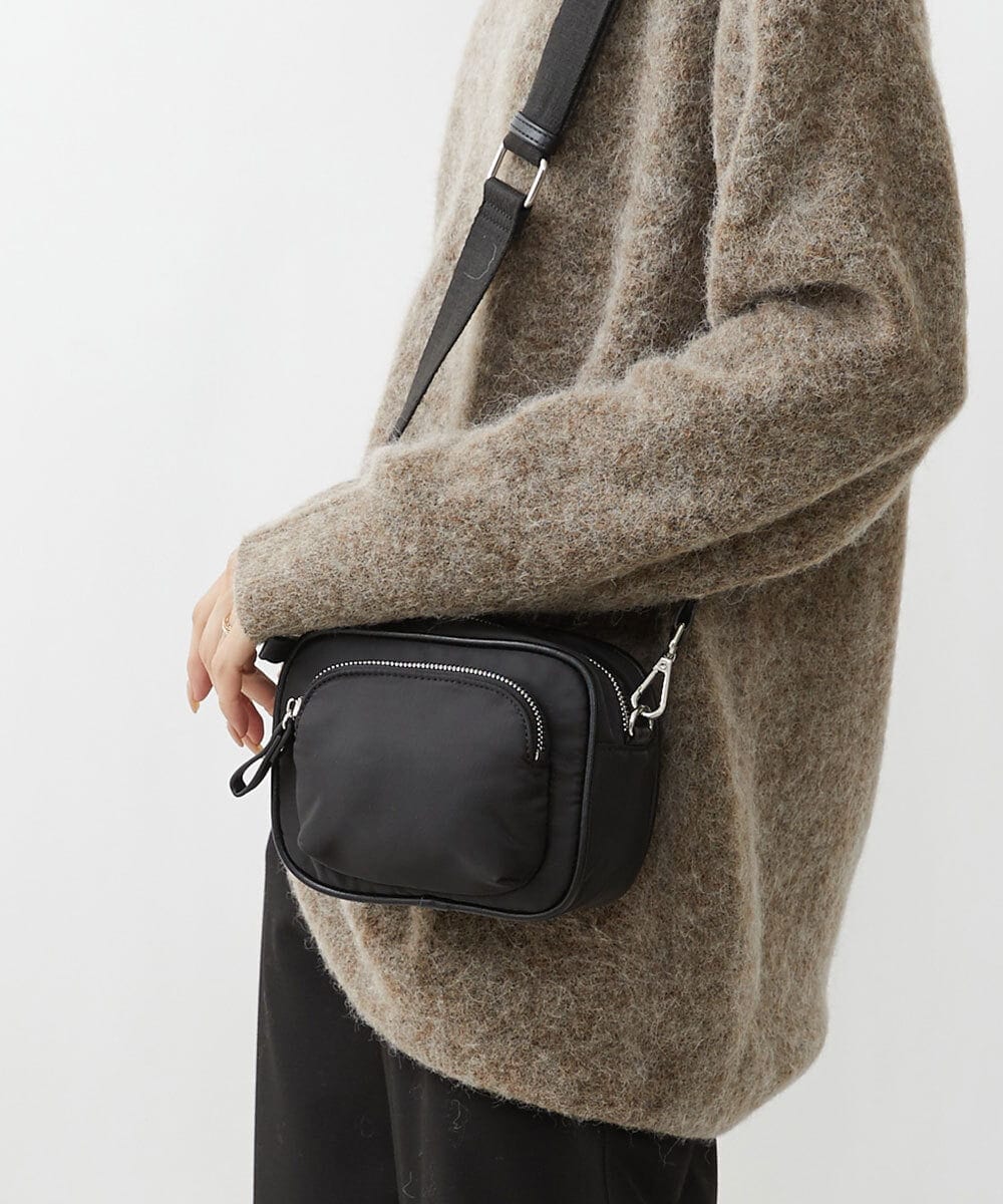 BPRAV01110 MK MICHEL KLEIN BAG(MK ミッシェルクラン バッグ) スクエアフォルムミニショルダーバッグ ブラック