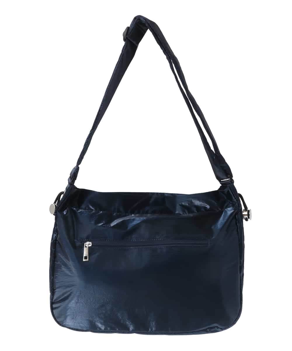 BPRAV23130 MK MICHEL KLEIN BAG(MK ミッシェルクラン バッグ) ドロストデザインメタリックショルダーバッグ ネイビー