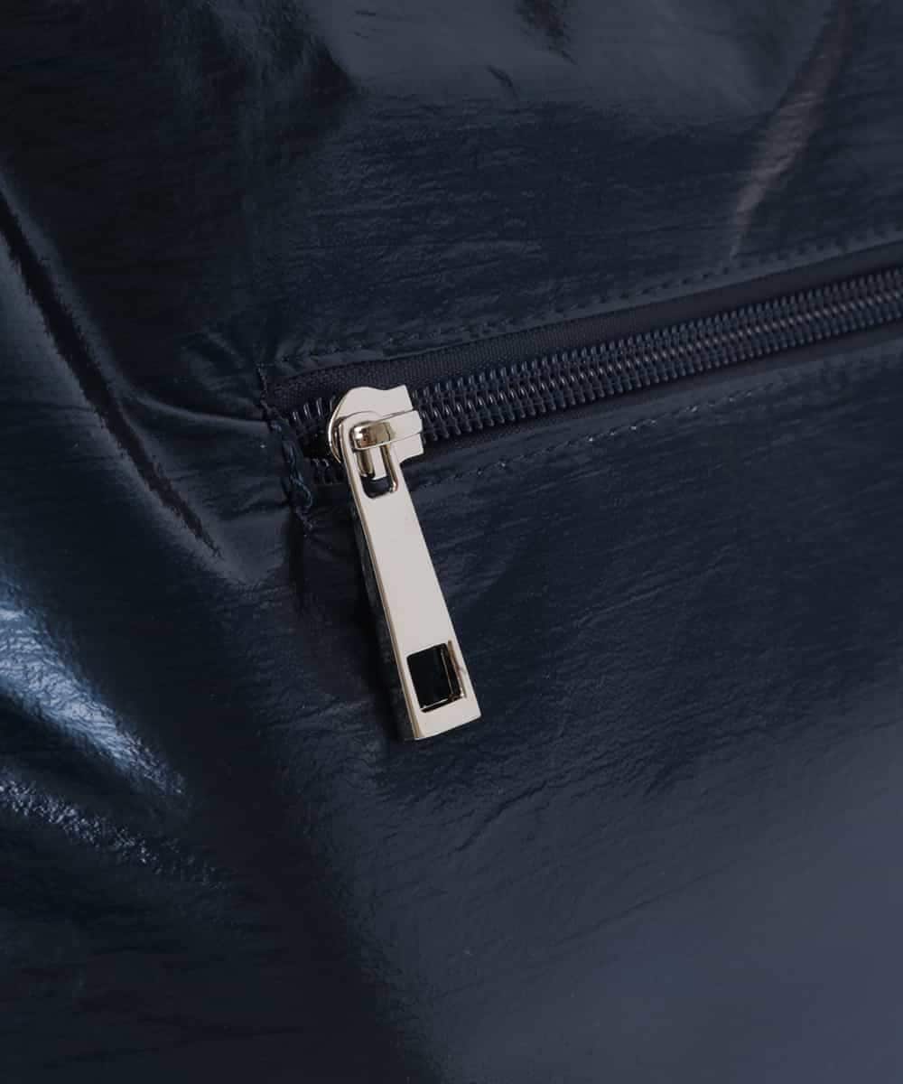 BPRAV23130 MK MICHEL KLEIN BAG(MK ミッシェルクラン バッグ) ドロストデザインメタリックショルダーバッグ ネイビー