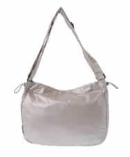 BPRAV23130 MK MICHEL KLEIN BAG(MK ミッシェルクラン バッグ) ドロストデザインメタリックショルダーバッグ ベージュ