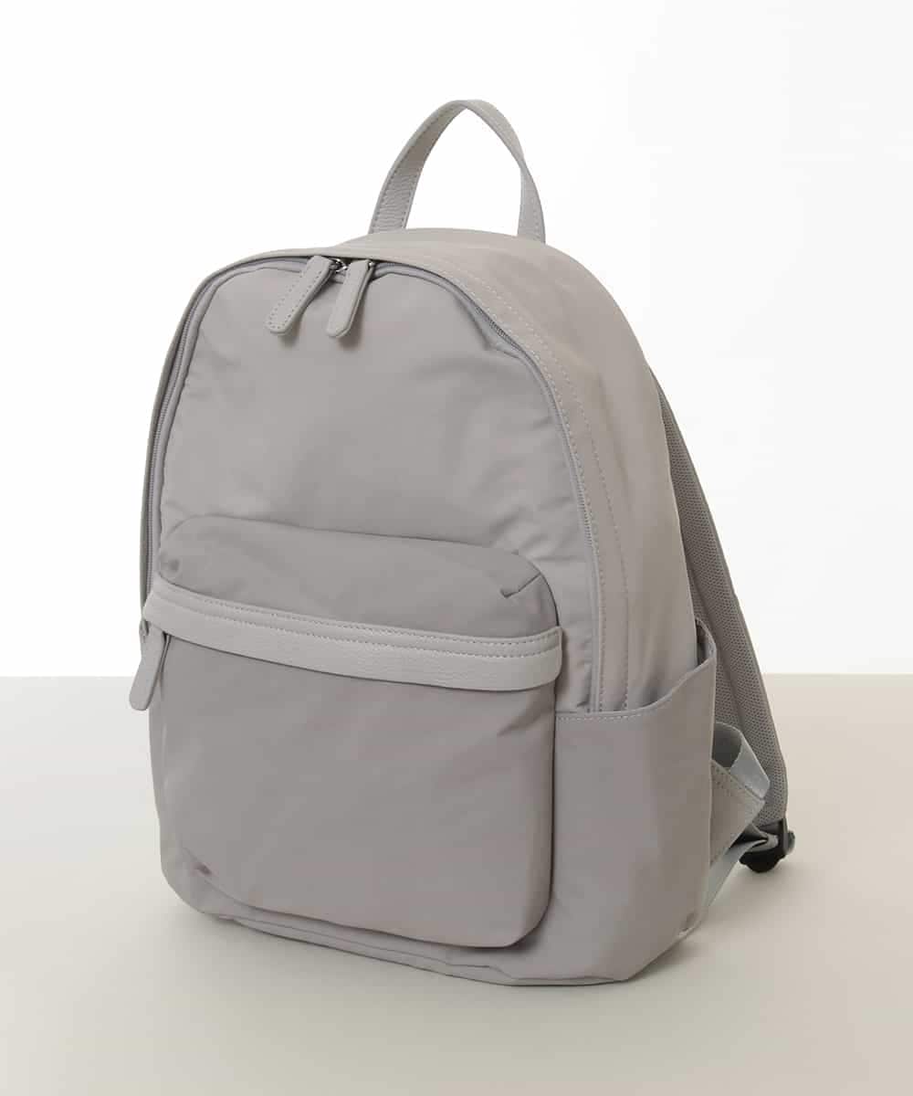 BPRED21170 MK MICHEL KLEIN BAG(MK ミッシェルクラン バッグ) [軽量/A4収納可]異素材ジョイントナイロンリュックサック グレー