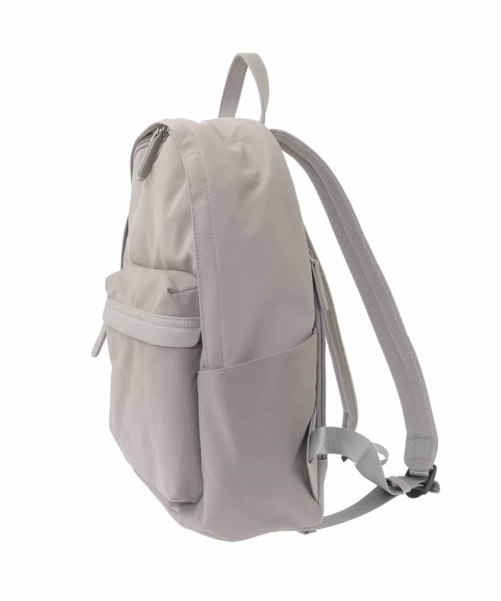 BPRED21170 MK MICHEL KLEIN BAG(MK ミッシェルクラン バッグ) [軽量/A4収納可]異素材ジョイントナイロンリュックサック グレー