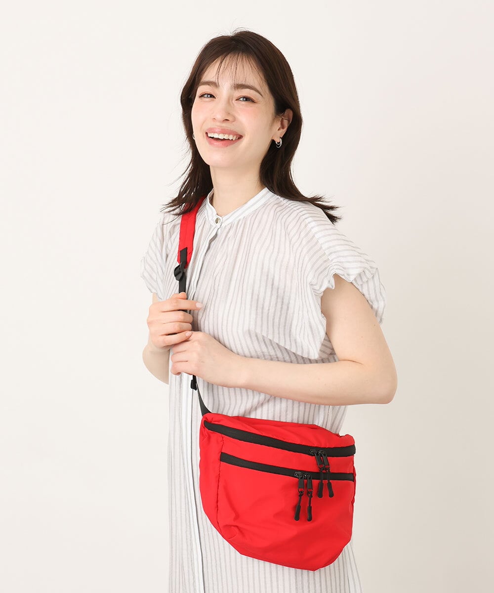 BPRGA42110 MK MICHEL KLEIN BAG(MK ミッシェルクラン バッグ) [超軽量]ソフトタッチパッカブルショルダーバッグ レッド