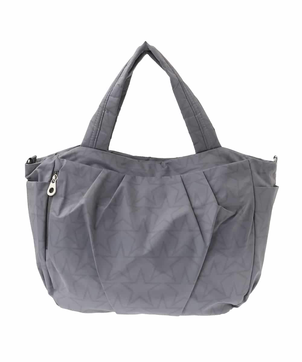 BPRGA43160 MK MICHEL KLEIN BAG(MK ミッシェルクラン バッグ) [2WAY/A4収納可]スター柄タックデザイントートバッグ グレー