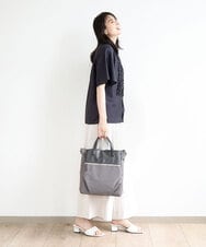 BPRGA62160 MK MICHEL KLEIN BAG(MK ミッシェルクラン バッグ) [3WAY/撥水加工]異素材MIXナイロンリュック ライトブルー