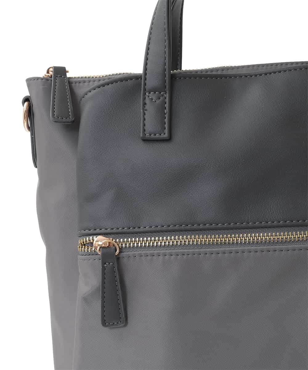 BPRGA62160 MK MICHEL KLEIN BAG(MK ミッシェルクラン バッグ) [3WAY/撥水加工]異素材MIXナイロンリュック ライトブルー