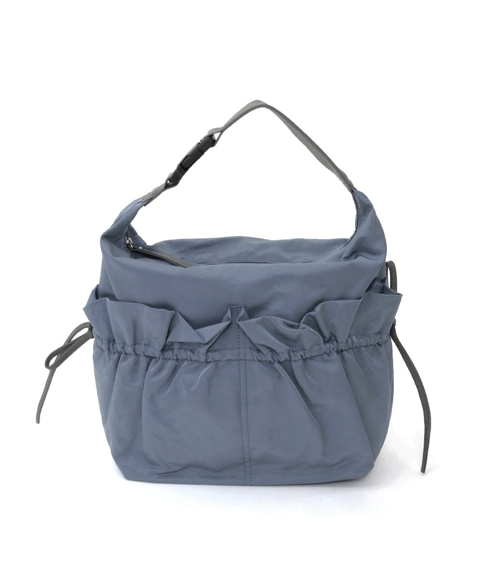 BPRGD92150 MK MICHEL KLEIN BAG(MK ミッシェルクラン バッグ) [2WAY/A4収納可]ギャザーポケットナイロンデザインバッグ ダークグレー