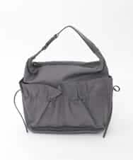 BPRGD92150 MK MICHEL KLEIN BAG(MK ミッシェルクラン バッグ) [2WAY/A4収納可]ギャザーポケットナイロンデザインバッグ ダークグレー