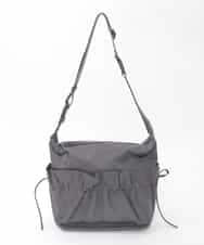 BPRGD92150 MK MICHEL KLEIN BAG(MK ミッシェルクラン バッグ) [2WAY/A4収納可]ギャザーポケットナイロンデザインバッグ ダークグレー