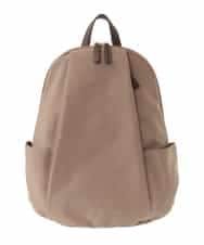 BPRJA74160 MK MICHEL KLEIN BAG(MK ミッシェルクラン バッグ) [撥水/A4収納可]タックデザインラウンドジップリュック ベージュ