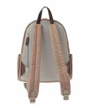BPRJA74160 MK MICHEL KLEIN BAG(MK ミッシェルクラン バッグ) [撥水/A4収納可]タックデザインラウンドジップリュック ベージュ