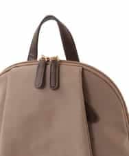 BPRJA74160 MK MICHEL KLEIN BAG(MK ミッシェルクラン バッグ) [撥水/A4収納可]タックデザインラウンドジップリュック ベージュ