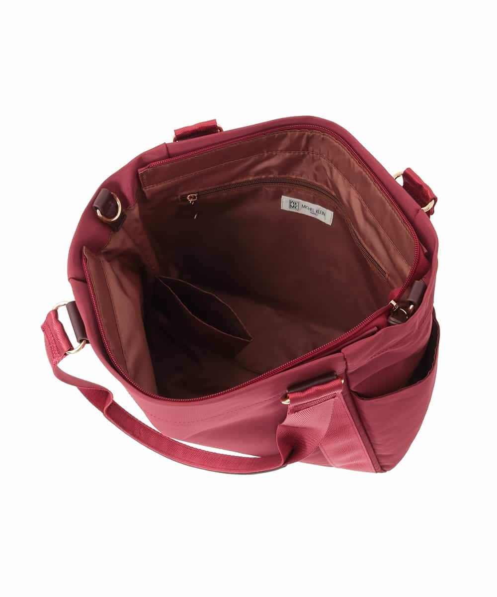 BPRJA83160 MK MICHEL KLEIN BAG(MK ミッシェルクラン バッグ) [2WAY]多機能ポケットデザイントートバッグ レッド