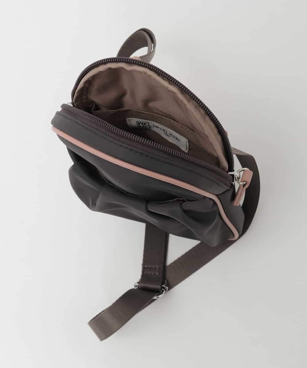 BPRJD81130 MK MICHEL KLEIN BAG(MK ミッシェルクラン バッグ) [撥水/超軽量]パイピングレザーデザインショルダーバッグ グリーン