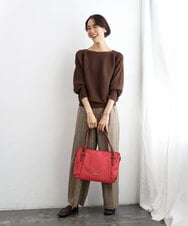 BPRJD87170 MK MICHEL KLEIN BAG(MK ミッシェルクラン バッグ) [2WAY/撥水/A4収納可]牛革ジョイントデザイントートバッグ レッド
