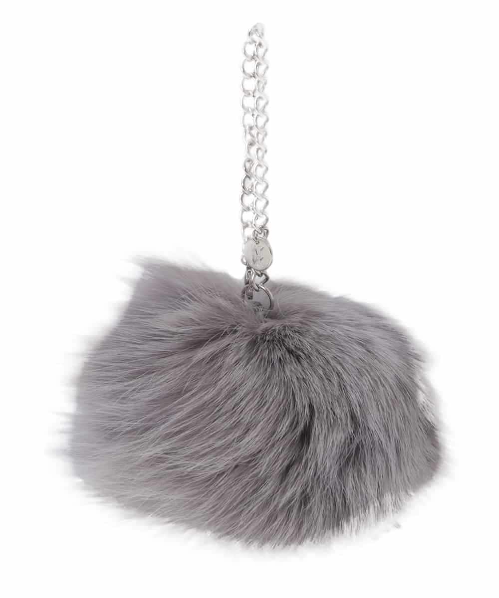 BPSAA81055 MK MICHEL KLEIN BAG(MK ミッシェルクラン バッグ) FOXファーデザインチャーム グレー