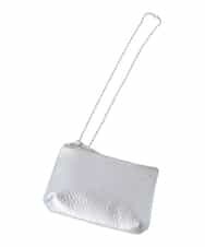 BPSES21050 MK MICHEL KLEIN BAG(MK ミッシェルクラン バッグ) カウレザーコンパクトポーチ シルバー