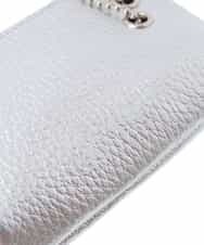 BPSES21050 MK MICHEL KLEIN BAG(MK ミッシェルクラン バッグ) カウレザーコンパクトポーチ シルバー