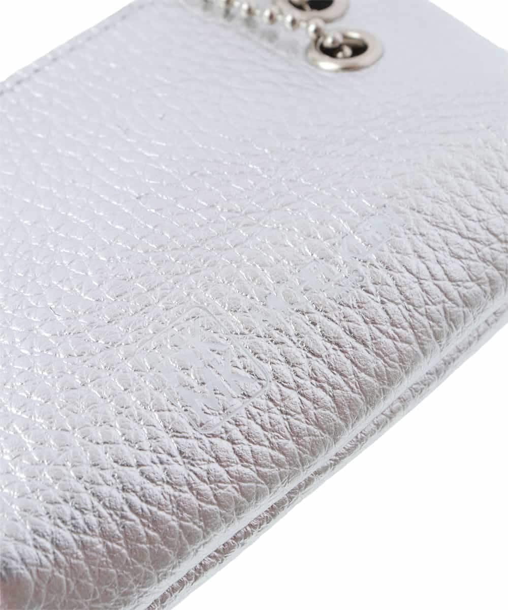 BPSES21050 MK MICHEL KLEIN BAG(MK ミッシェルクラン バッグ) カウレザーコンパクトポーチ シルバー