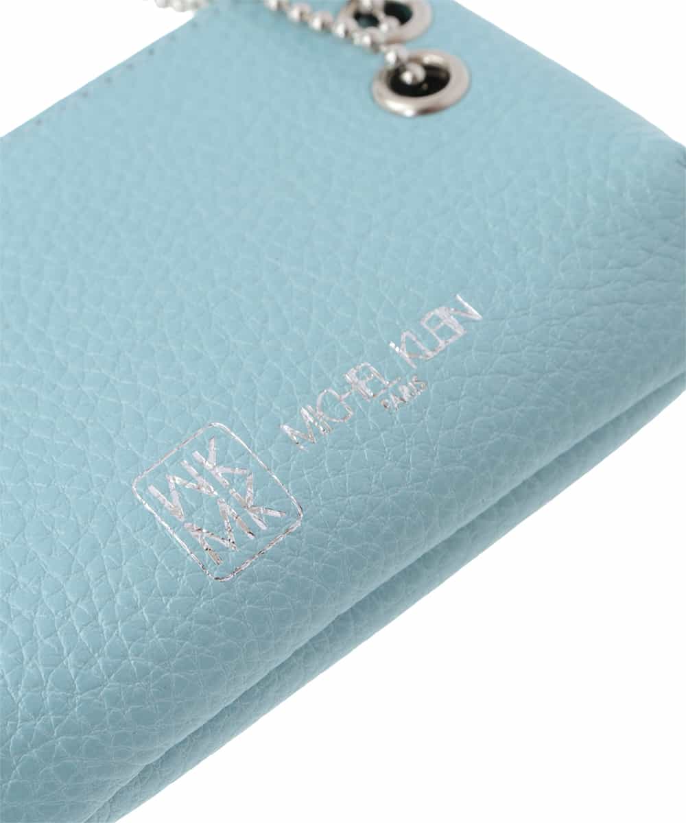 BPSES21050 MK MICHEL KLEIN BAG(MK ミッシェルクラン バッグ) カウレザーコンパクトポーチ シルバー