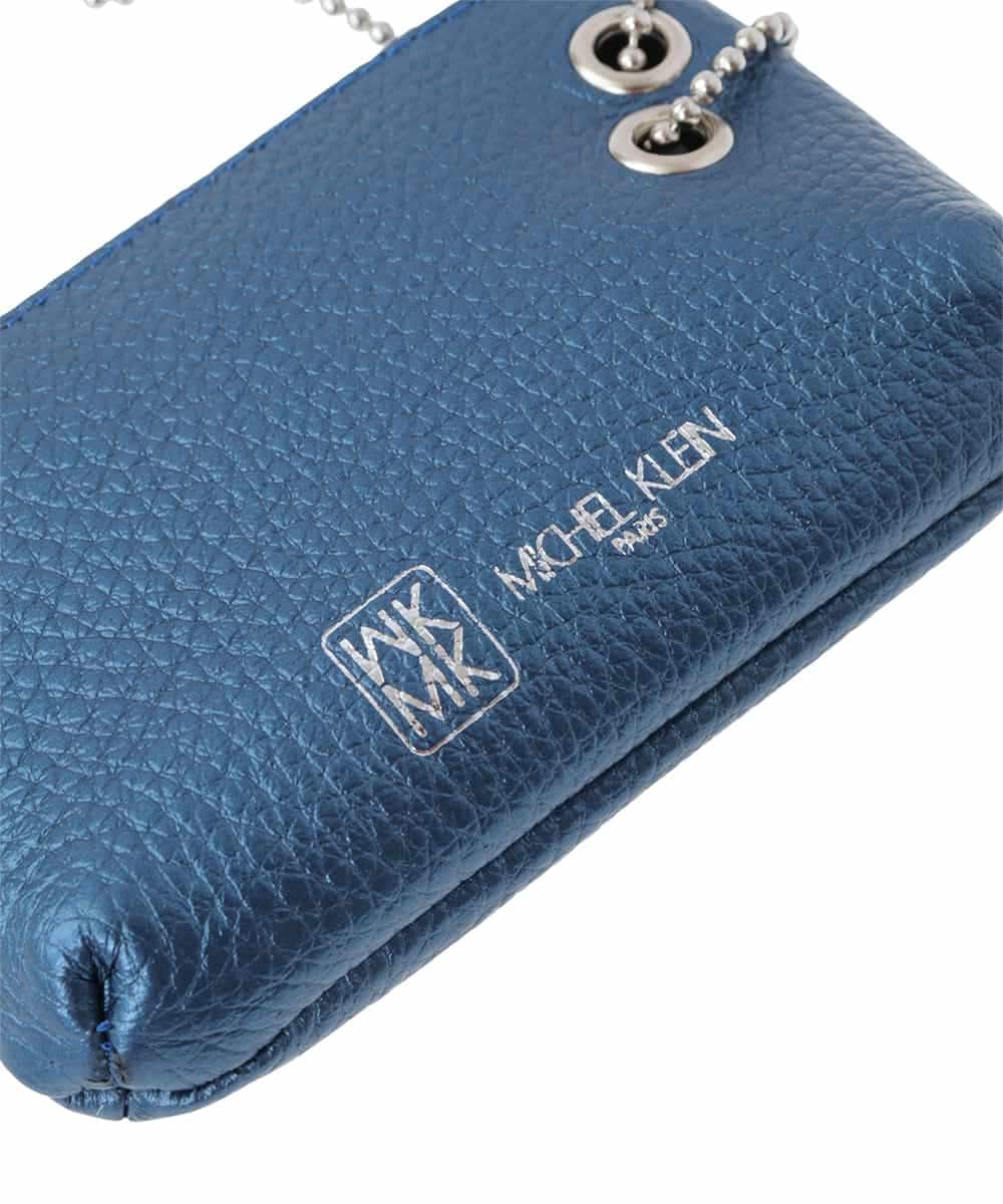 BPSES21050 MK MICHEL KLEIN BAG(MK ミッシェルクラン バッグ) カウレザーコンパクトポーチ シルバー