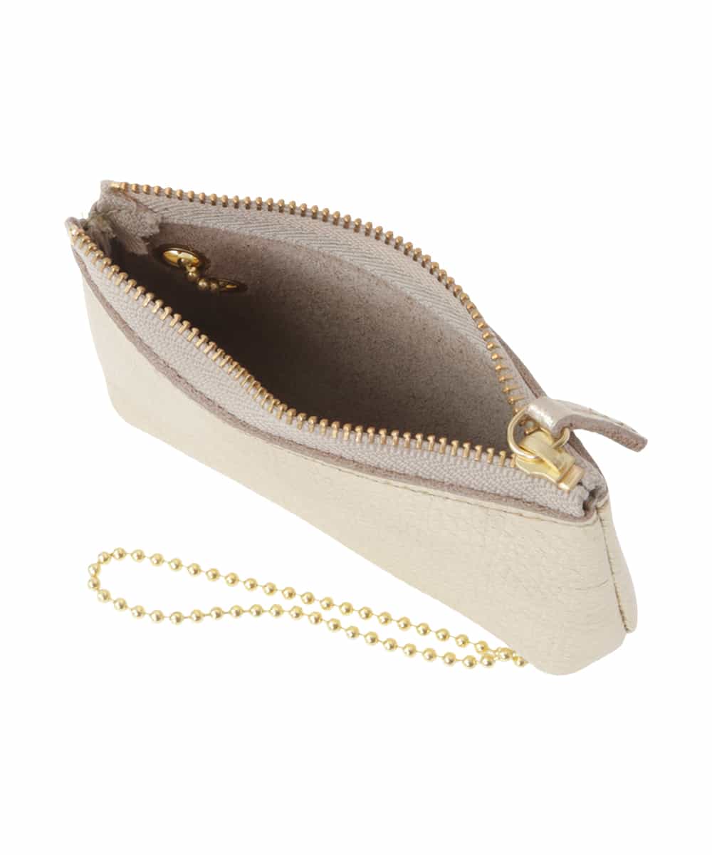BPSES21050 MK MICHEL KLEIN BAG(MK ミッシェルクラン バッグ) カウレザーコンパクトポーチ シルバー